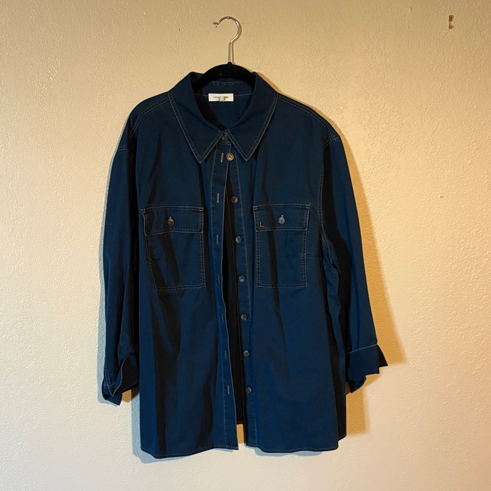 Lafayette 148 New York Women’s Navy Shirt Jacket